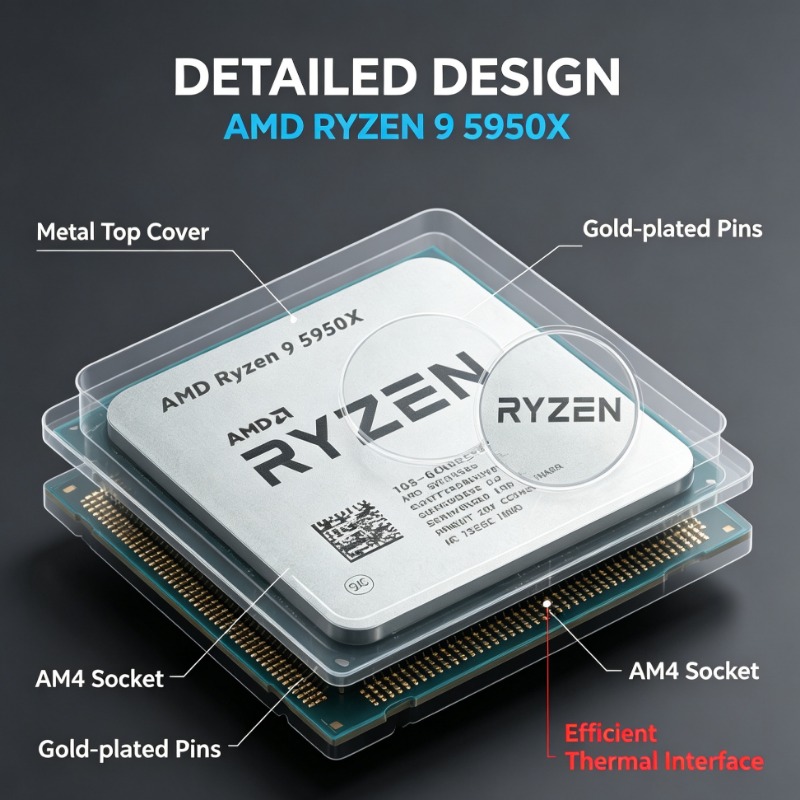 Amd Cpu Ryzen 9 - Processeur AMD Ryzen 9 5950X 16