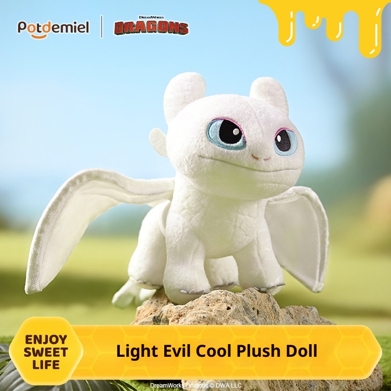 Pc Gaming Dragon - Peluche originale Potdemiel Light Fury, jouet