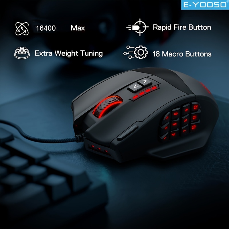 E-YOOSO rvb souris de jeu fila - Pc Gaming Editing avis et prix