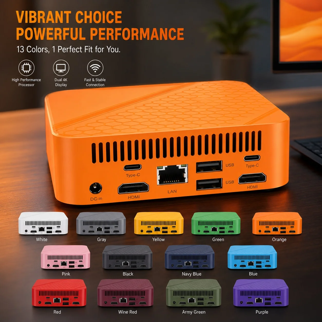 Mini PC portable coloré, Intel - Pc Gaming Editing avis et prix