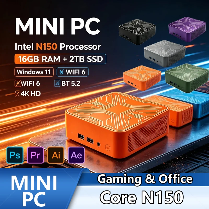 Mini PC Intel Core N150, 32 Go - Pc Gaming Editing avis et prix