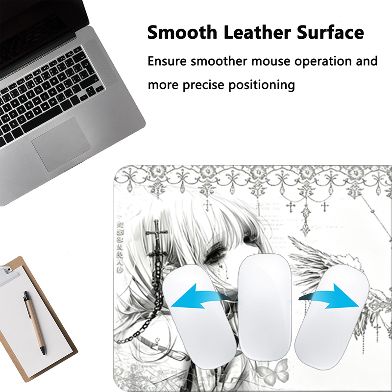 Tapis de souris en cuir noir e - Pc Gaming Anime avis et prix
